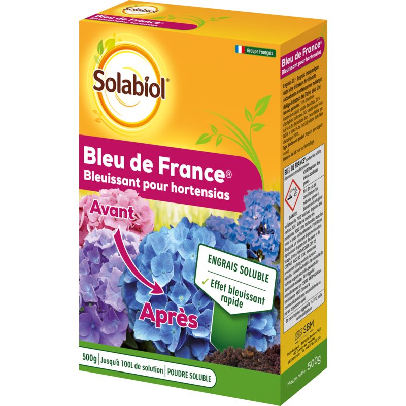 Solabiol - SOBLEU500 Bleu De France Hortensias Bleu Effet Bleuissant Rapide