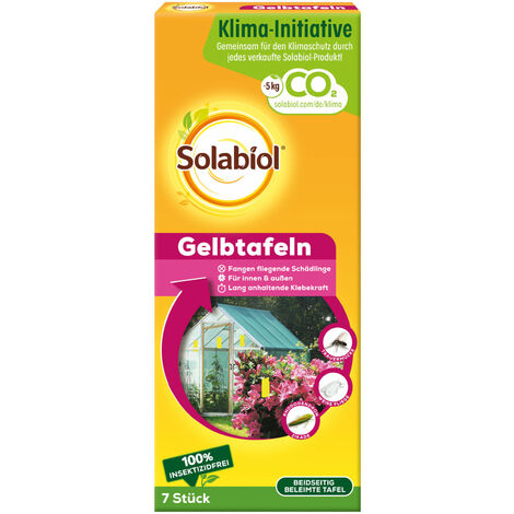 Solabiol Gelbtafeln - 7 Stück - zum Fangen von fliegenden Schädlingen