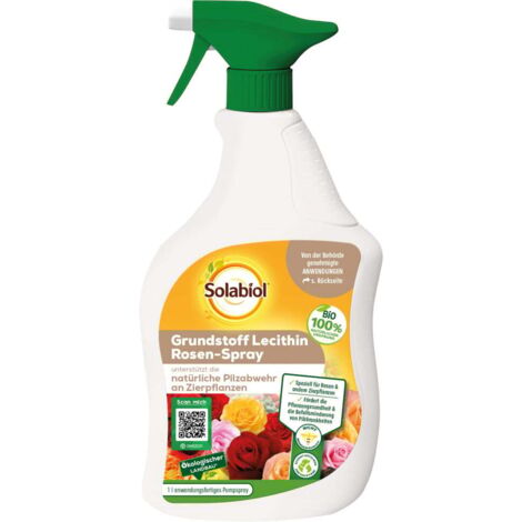 Solabiol Grundstoff Lecithin Rosen-Spray natürliche Pilzabwehr 1 l Schädlingsbekämpfung