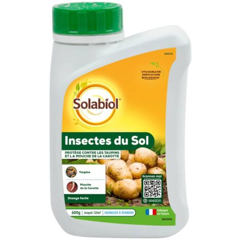 SOLABIOL Insectes du Sol - 600g - Taupins et Mouches De La Carottes - Utilisable En Agriculture Biologique SOSOL600