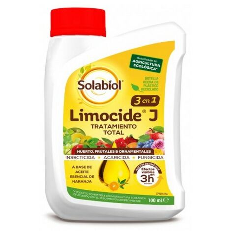 SOLABIOL Limocide J Tratamiento Total 3en1, Insecticida, Acaracida y Fungicida, 100 ml