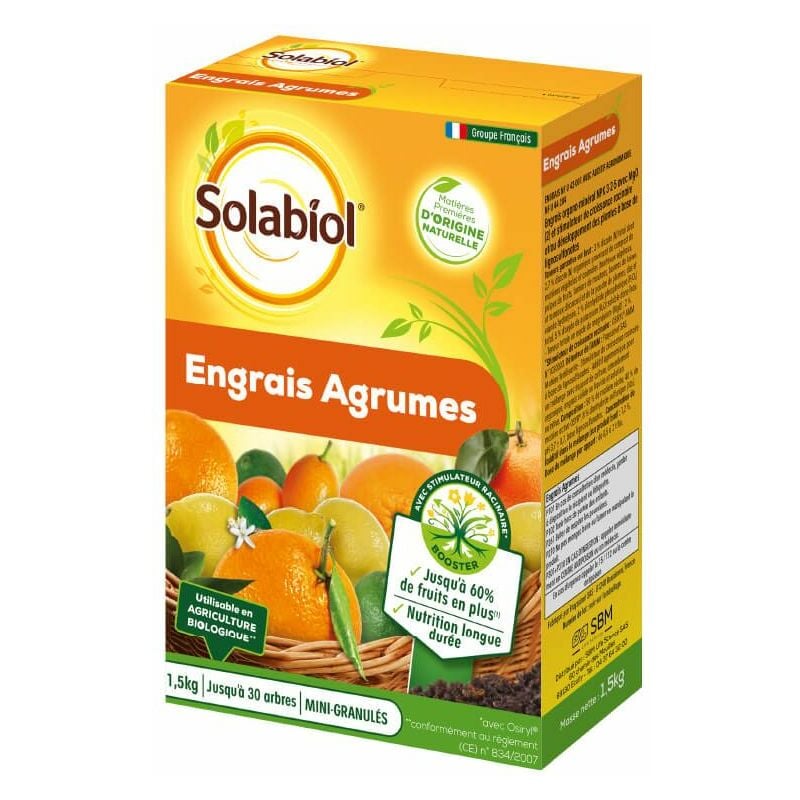 Solabiol - Engrais agrumes - 1,5 kg