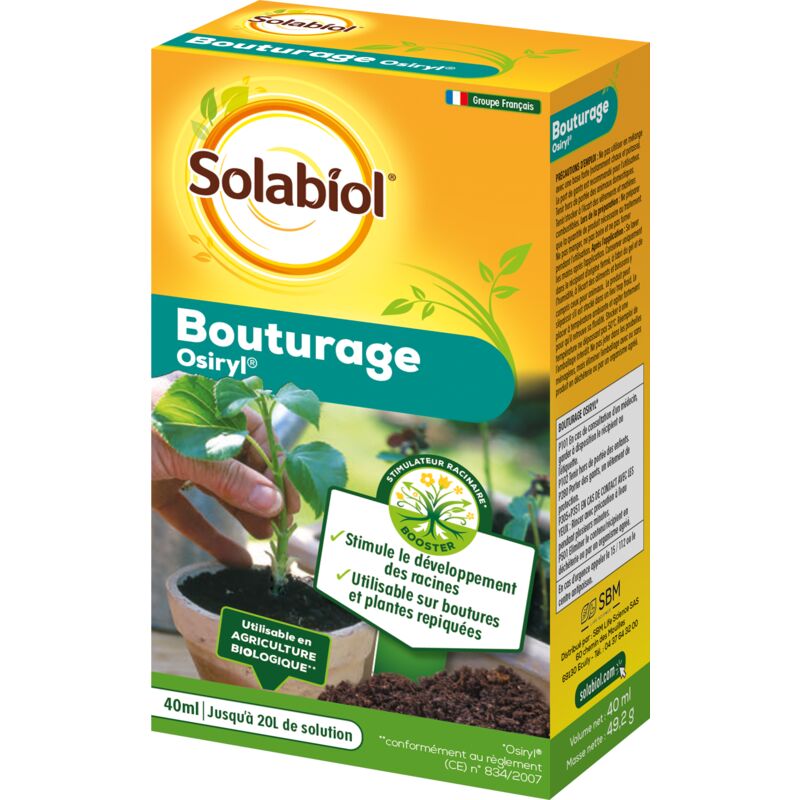 SOLABIOL SOBOUTU40 Bouturage Osiryl 40mL, Stimulateur racinaire