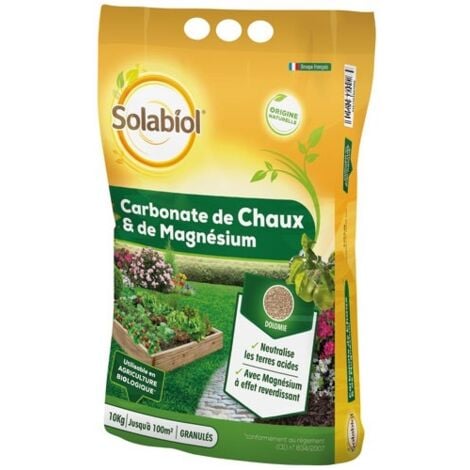 SBM SOLABIOL SOCHAUX10 Carbonate De Chaux Et De Magnesium 10kg, Efficace