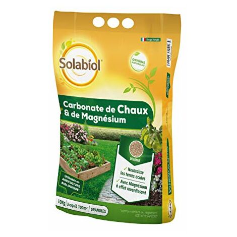 Solabiol SOCHAUX10 Carbonate De Chaux Et De Magnesium 10kg, Efficace
