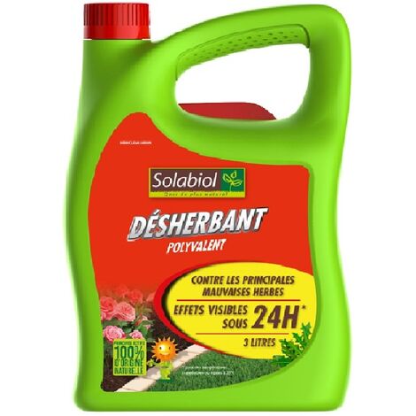 Solabiol SOHERBIOPAL3 Désherbant Polyvalent Prêt-à-l'emploi 3 L, Ultra Puissant
