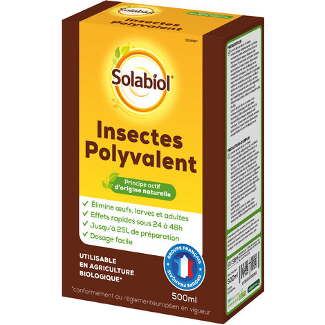 SOLABIOL SOPOLY Anti-Insectes polyvalent Etui 500ml Premiers effets sous 24 à 48 h Utilisable en Agriculture Biologique