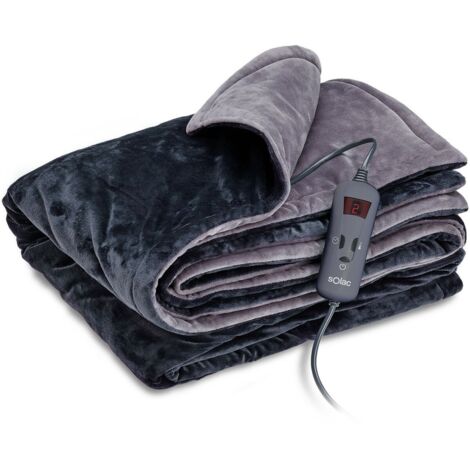 Solac CT8626 Norway - Scaldaletto elettrico 150x80cm, 60W, tecnologia Sensfort, sistema di protezione, 3 intensità, lavabile in lavatrice fino a 30ºC, spegnimento automatico 180 min, bianco