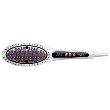 Solac MD7401 Expert Ionic Brush – Cepillo alisador iónico, alisado fácil y rápido, recubrimiento cerámico, anti-encrespamiento, temperatura profesional regulable, calentamiento rápido