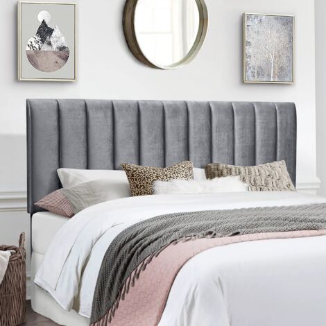 Solace Steel Plush Double 26 inch Strutted Headboard