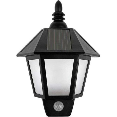 Solaire Alimenté Capteur de Mouvement Mur Lumières Extérieure de Sécurité Appliques LED Lanterne Lampe pour Jardin Terrasse Patio-Fei Yu