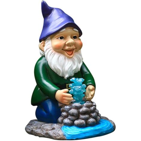 Solaire en R sine Repr sentant Un GNOME de Jardin Statue Ext