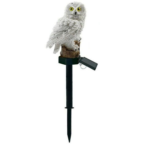 Solaire Lampe de Pelouse, Lampe de Décoration de Jardin Lumière Solaire Extérieure Imperméable Chemin Pelouse Cour Lampes de Jardin Owl Design (Blanc),Ternel