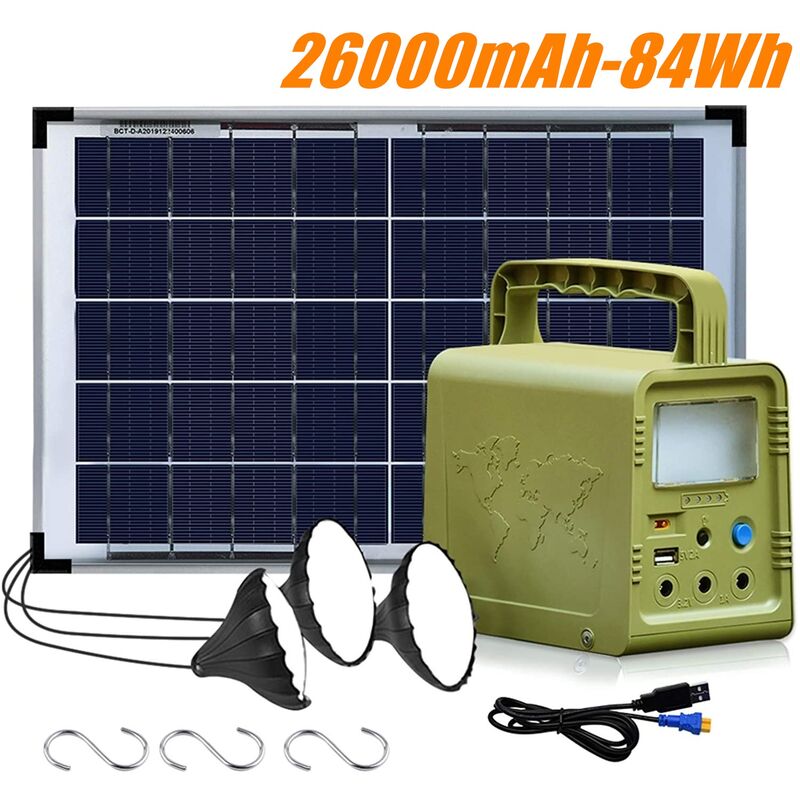 Solaire lampes 3 ampoules led Kits de générateur d'énergie solaire