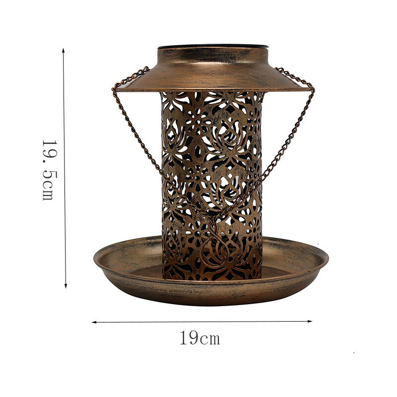 Solaire Mangeoire À Oiseaux Extérieur, Mangeoire À Oiseaux Suspendue en Métal, Mangeoires Oiseaux pour Nourrir Les Oiseaux en Plein Air Le Jardin