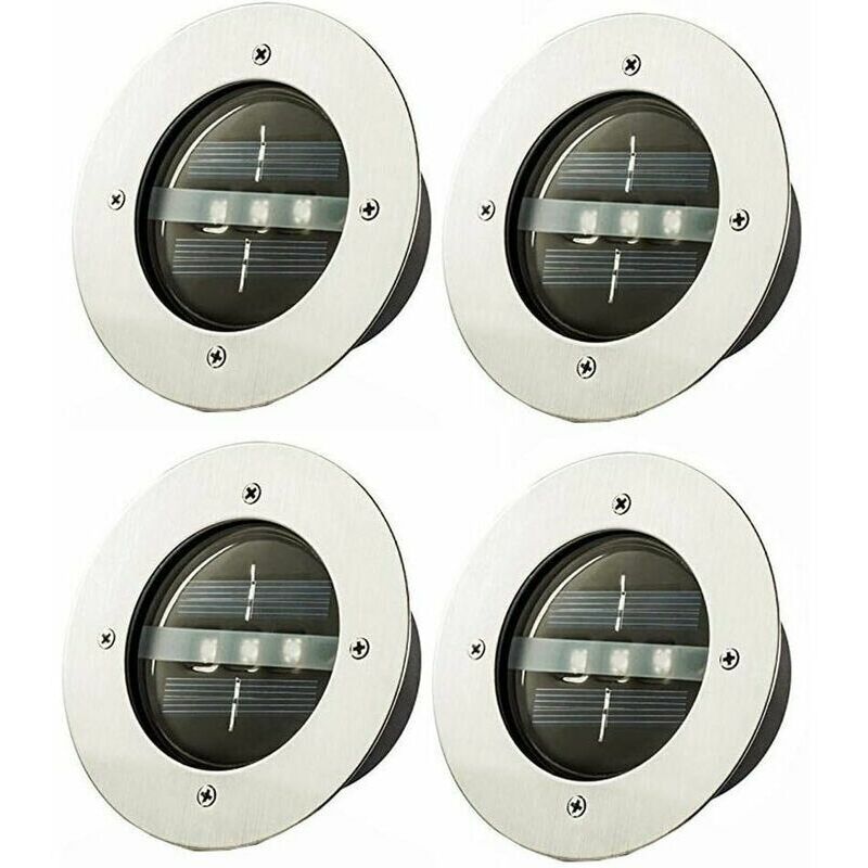 Lablanc - Solaire Spot Encastrable Exterieu, 4 Installé à L'extérieur Étanche Cour Sol Spot led Pelouse Lampe Escalier Jardin Lampadaire Extérieur