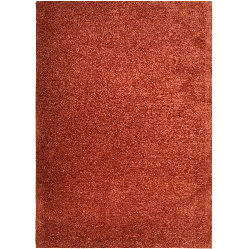 Thedecofactory - solance - Tapis lumineux rouge argile 160x230 - Rouge