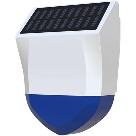 Solar-Alarm für den Außenbereich, Solarbetrieben und Aufladen über USB,  Zigbee Hub erforderlich, Unterstützt Home Assistant Zigbee, IPX5 wasserdicht