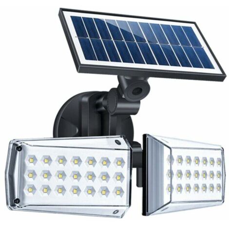 Solar-Außenwandleuchte 42LED 100W Doppelkopf-Bewegungssensor, für drinnen und draußen