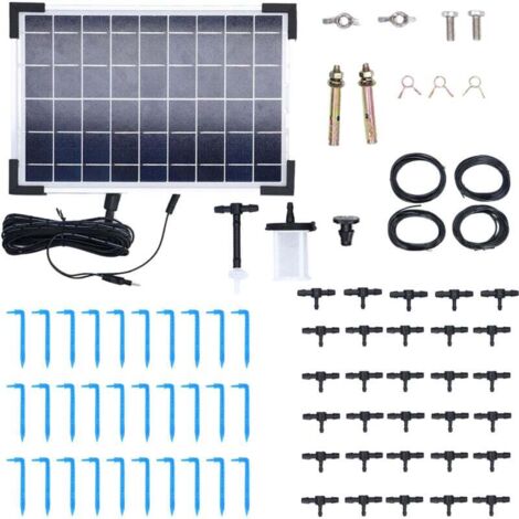 Solar Automatic Watering System with 10 Timer Modes, High Efficiency Multifunctional Solar Irrigation System, 9V 5W