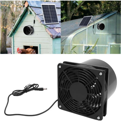 [Solar-Belüftungsset] + [Solar-Lüfterset] + [5W 5V IP65] + [Abluftventilatorflansch]