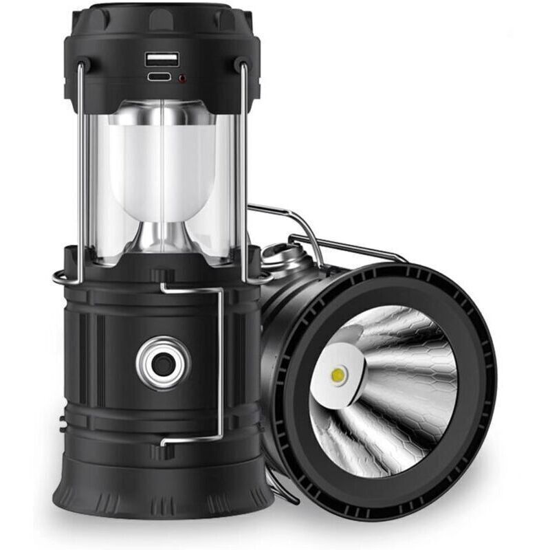 Image of Solar camping lamp, waterproof flashlight, USB&hellip;