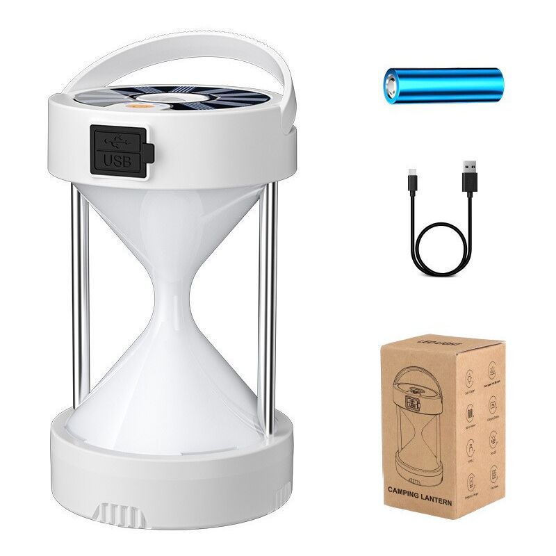 Solar Camping Light Rechargeable 1800mAh Battery Powered led Lantern Flashlight Torch Hiking Lamps Outdoor Solar Light Tent Lamp for