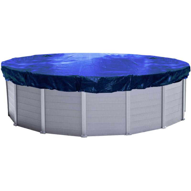 Quick-Star - Abdeckplane Pool Rund Planenmaß 520Cm Passend Für Poolgröße 420-460Cm Winterabdeckplane Poolabdeckung 200G/M² Blau