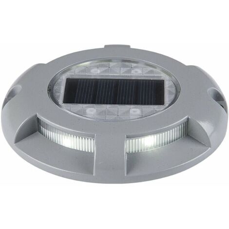 Solar Deck Lit 4 Waterproof Aluminum Leds, Warm White B9JN1ZPgc