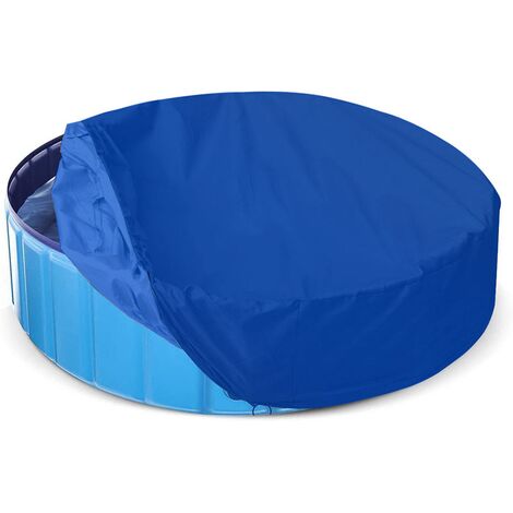 Solar Dog Pool Cover, Pet Pool Cover, Keeps Pool Cleaner Longer, Extends Pool Life,122cm122cm30cm,Blue