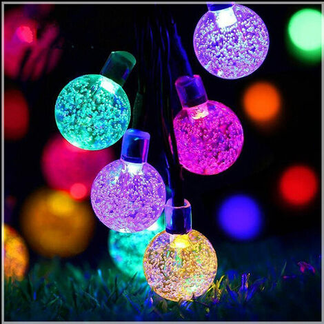 Solar Fairy Lights Outdoor Waterproof, 20LED Solar Garden Lights, 8 Mode 5M  Indoor/Outdoor Solar String Lights for Garden Patio Yard Home Christmas Parties Wedding(Multi-Coloured)