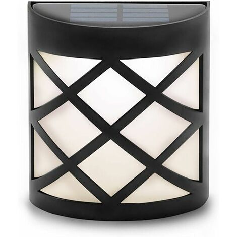 Solar fence light outdoor garden light, cool white solar LED wall light for walls, fences, gardens, gates, garages, windows, hotels and camping (1 pack)