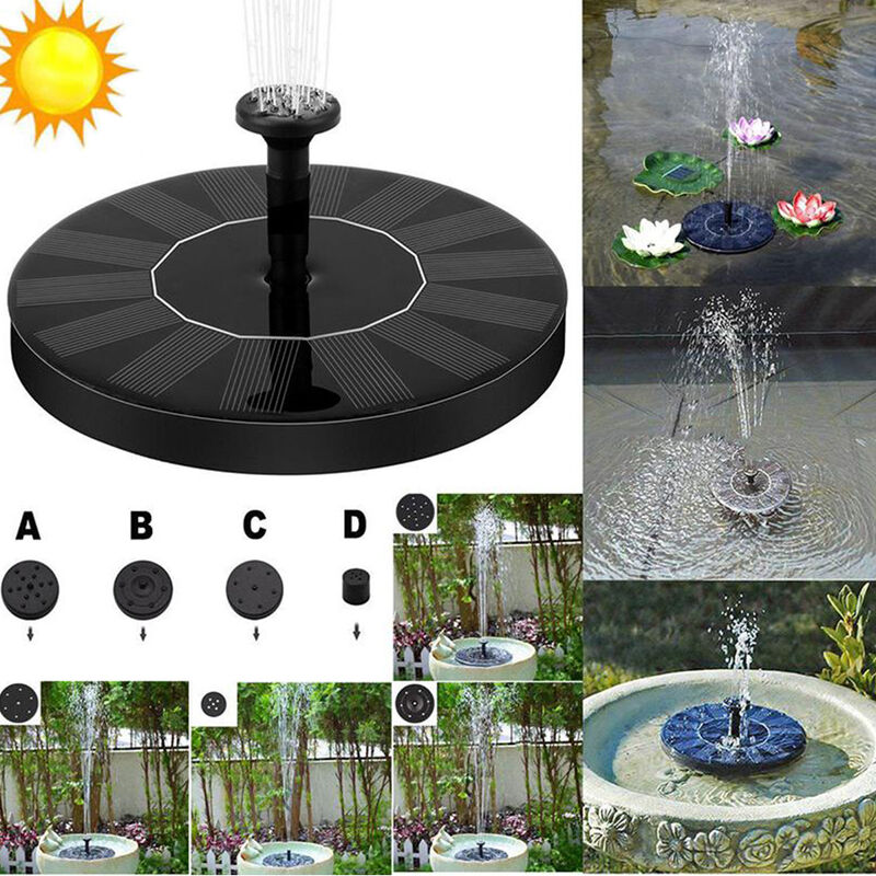 Solar floating fountain 1.4W 180L / h, Black