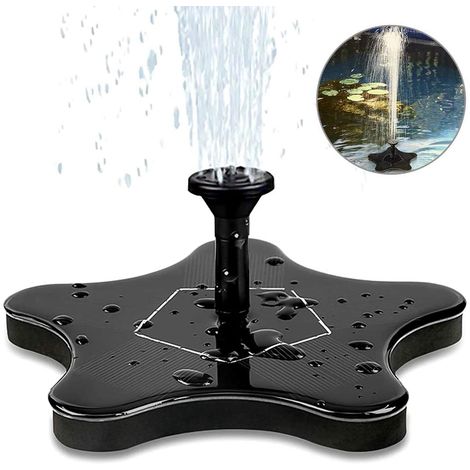 main image of "Solar Fountain, Electric Solar Water Pump Solar Panel Pump 1.4W Garden Outdoor Watering Floating Pump for Garden Patio Birds Pool and Water - Black"