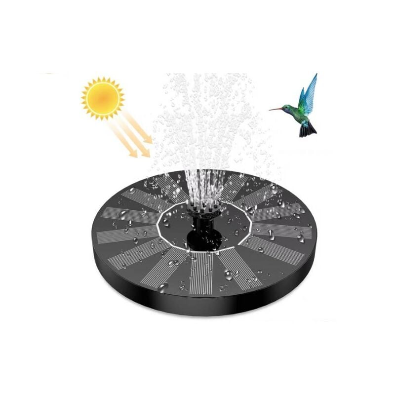 Solar Fountain Pump, 6 Nozzles Solar Bird Bath Fountain Panel Small Mini Fountain Kit