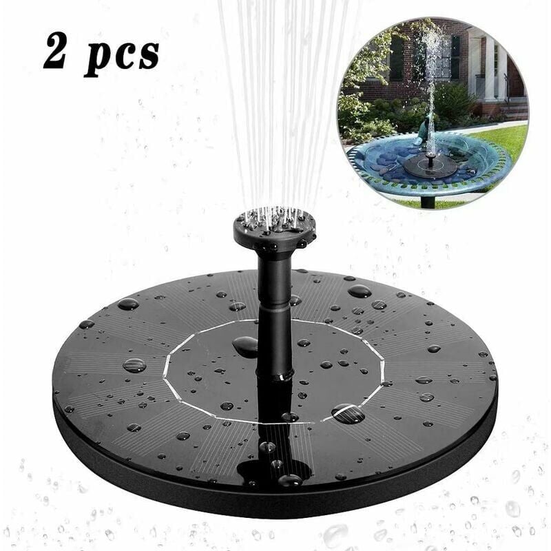 Solar Fountain Solar Water Pump 1.5W Monocrystalline Solar Floating Fountain Easy to Use Solar Fountain Pump for Garden Patio Birds Pond Pool and