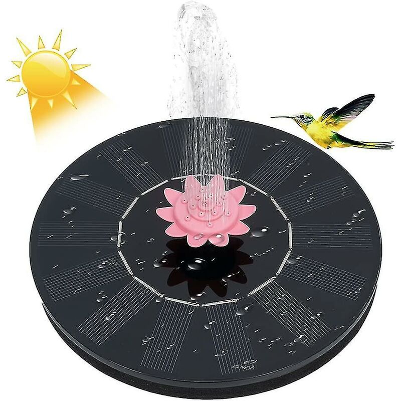 Crea - Solar Fountain Upgraded With Solar Powered Fountain Water Pump Free Standing Floating Solar