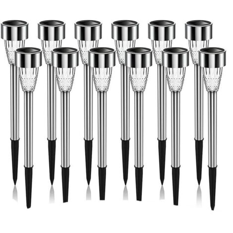 Solar Garden Lights, 12PCS IP65 Waterproof Solar Ground Lights, Solar Decorative Lighting for Paths, Patios, and Lawns