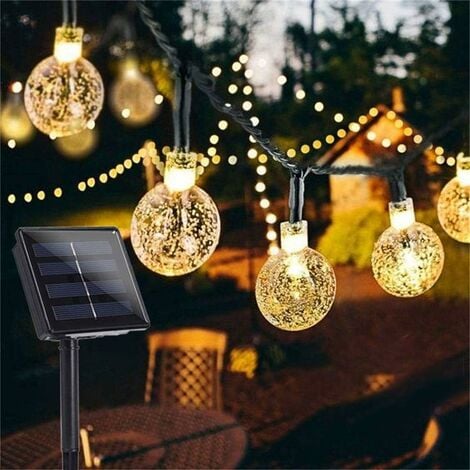 Solar Garden Lights, 50 LED 24ft 8 Models, Waterproof String Lights, Outdoor Lights, Garden, Yard, Family Party, Wedding, Christmas Decor, Decorative Lighting
