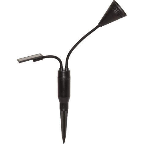 Solar Garten Spotlight Powerspot kabellos warmweiße LED schwarz H 34cm