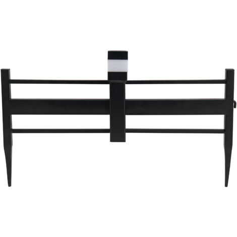 Solar-Gartenbegrenzungszaun aus Eisen - 5er-Pack, schwarz
