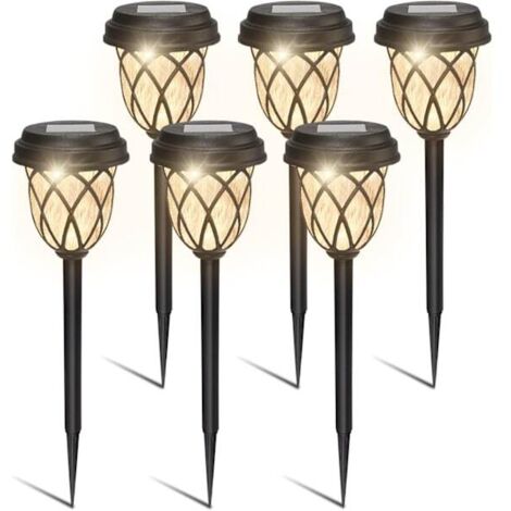 Solar-Gartenbeleuchtung, 6er-Set Solarleuchten, wasserdichte Gartenleuchten für den Außenbereich, LED-Solar-Wegeleuchten, Solarleuchten für den Außenbereich