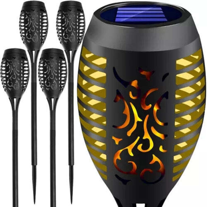 Northix Solar Gartenlampe - Taschenlampe 4er Set 23560