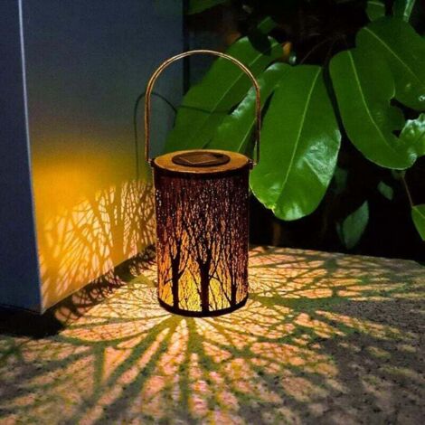 Solar-Gartenlaterne für den Außenbereich, wasserdicht, Hängelampe, wiederaufladbare kabellose Laterne, Hängeleuchte, dekorative Beleuchtung für Terrasse, Flur, Einfahrt, Weihnachten – Weiß