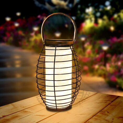 Perel Solarlaterne Solarleuchte Garten Lampion LED Gartendeko Beleuchtung Solar 