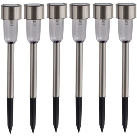 Solar-Gartenleuchte 6er-Set Solarlampe Gartenlampe Außenleuchte Gehwegleuchte