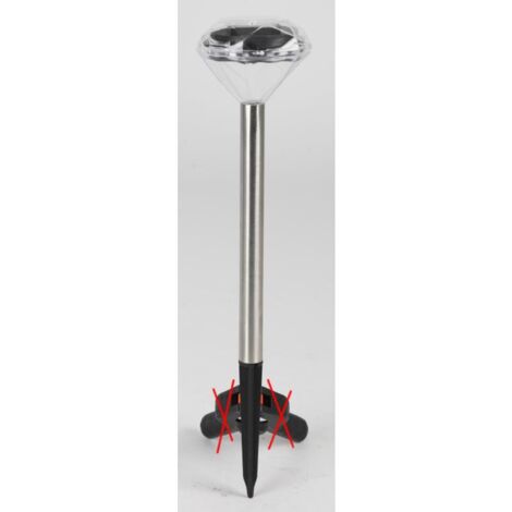 Solar Gartenleuchte LED Lampe Beleuchtung Licht Dekoration Erdspieß Edelstahl