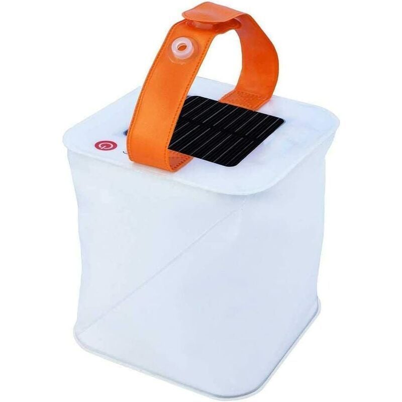 Lanterne solaire gonflable à led colorée - Lumière blanche - Portable, petite, amusante, idéale pour le camping, les urgences en cas d'ouragan et les