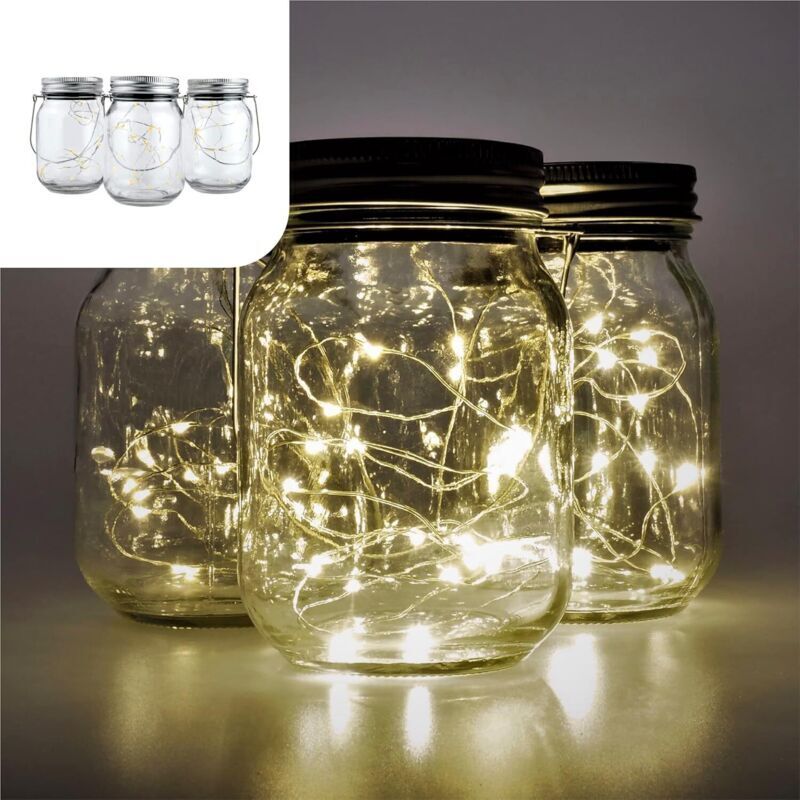 Image of Solar Jar Fairy Lights, Solar Hanging&hellip;