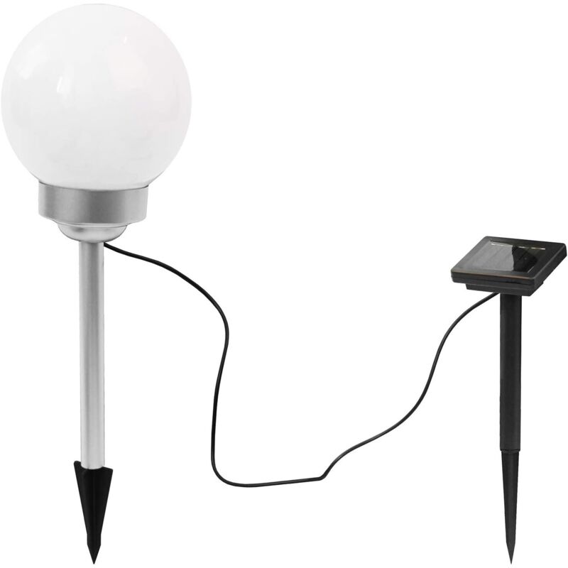 Solar Kugelleuchte Solarkugel mit 2 rotierenden warmweissen LEDs 15cm